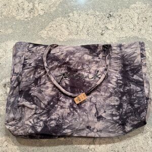NWT Pink Brand Zipper Tie Dye Black Tote